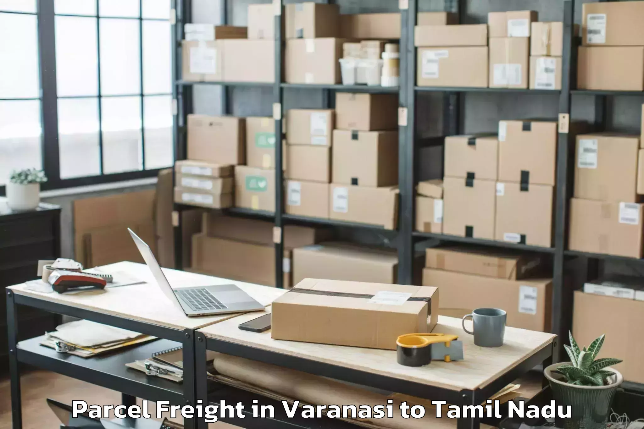 Book Varanasi to Kadavur Parcel Freight